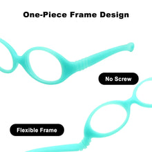 Load image into Gallery viewer, Italian Flexible No Screw Girls Glasses with Cord Size 41mm, Boys Glasses &amp; Strap, Children Eyeglasses, Bendable Baby Eyeglasses