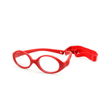 Load image into Gallery viewer, Italian Flexible No Screw Girls Glasses with Cord Size 41mm, Boys Glasses &amp; Strap, Children Eyeglasses, Bendable Baby Eyeglasses