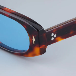 JACQUES JMM HULYA Sunglasses Men Thick Acetate Tortoise Oval Eyeglasses Original Quality Jewel   Men Glasses for Women