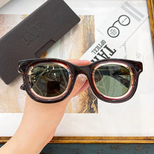 Load image into Gallery viewer, JAPANESE Oval Concept High Street Sunglasses Frames Retro Vintage Designer Classical Thick Acetate Men Eyeglasses with Full Case