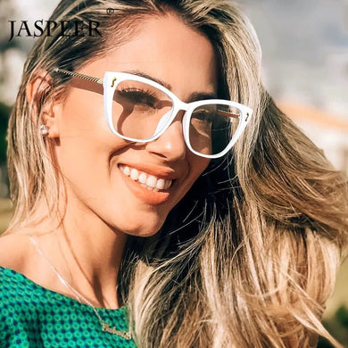 JASPEER Retro Cat Eye Glasses Frames Women Square Eye Glasses Frames Men Eyeglasses Optical Frames Customized Glassess Eyewear