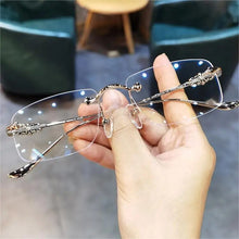 Load image into Gallery viewer, JIANDAN CH Series OVERYEASY Anti-blue Light Myopia Glasses Frame Borderless Retro Carved Trendy Frameless Eye Wear
