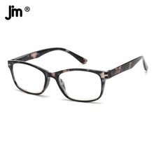 Load image into Gallery viewer, JM  Blue Light Square Reading Glasses for Women Men Spring Hinge Vintage Reading Glasses UV400