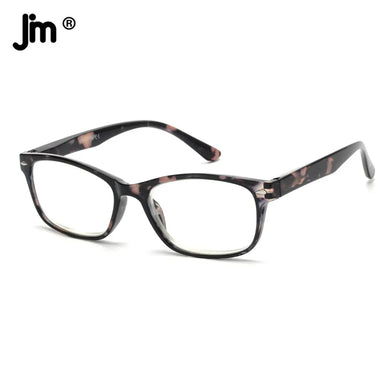 JM  Blue Light Square Reading Glasses for Women Men Spring Hinge Vintage Reading Glasses UV400