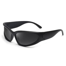 Carica l&#39;immagine nel visualizzatore di Gallery, JM Wrap Around Y2K Sunglasses for Men Women Trendy Futuristic Oval Shades