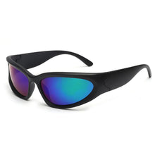 Carica l&#39;immagine nel visualizzatore di Gallery, JM Wrap Around Y2K Sunglasses for Men Women Trendy Futuristic Oval Shades