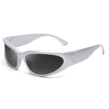 Carica l&#39;immagine nel visualizzatore di Gallery, JM Wrap Around Y2K Sunglasses for Men Women Trendy Futuristic Oval Shades