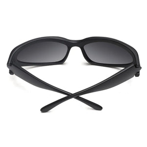 JM Wrap Around Y2K Sunglasses for Men Women Trendy Futuristic Oval Shades