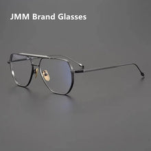 Carica l&#39;immagine nel visualizzatore di Gallery, JMM Brand Design Titanium Glasses Frame Men JACQUES Original Quality Japanese Pilot Eyeglasses Large Size Myopia Spectacles