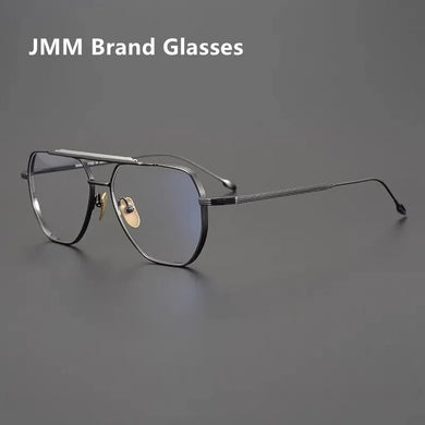 JMM Brand Design Titanium Glasses Frame Men JACQUES Original Quality Japanese Pilot Eyeglasses Large Size Myopia Spectacles