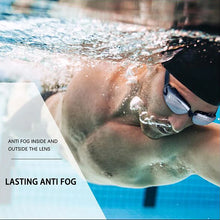 Load image into Gallery viewer, JULI Professional Swimming Goggles swim glasses with earplug Nose clip Electroplate Waterproof Silicone очки для плавани 2004