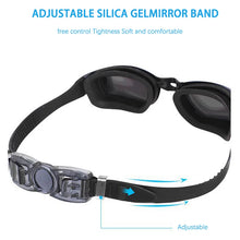 Load image into Gallery viewer, JULI Professional Swimming Goggles swim glasses with earplug Nose clip Electroplate Waterproof Silicone очки для плавани 2004