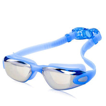 Load image into Gallery viewer, JULI Professional Swimming Goggles swim glasses with earplug Nose clip Electroplate Waterproof Silicone очки для плавани 2004