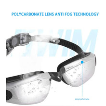 Load image into Gallery viewer, JULI Professional Swimming Goggles swim glasses with earplug Nose clip Electroplate Waterproof Silicone очки для плавани 2004