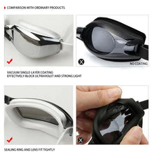 Load image into Gallery viewer, JULI Professional Swimming Goggles swim glasses with earplug Nose clip Electroplate Waterproof Silicone очки для плавани 2004