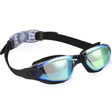Load image into Gallery viewer, JULI Professional Swimming Goggles swim glasses with earplug Nose clip Electroplate Waterproof Silicone очки для плавани 2004