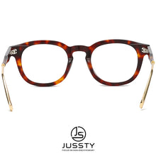 Load image into Gallery viewer, JUSSTY Retro Round Optical Glasses Men Frame Myopia Prescription Eyeglasses Frame Male Italy Acetate Vintage Brand Eyewear 2023