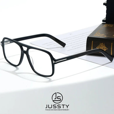 JUSSTY Tom Ford Optical Eyeglasses Men Frame Myopia Prescription Glasses Frame Men Luxury Brand Designer Spectacles Acetate 2023
