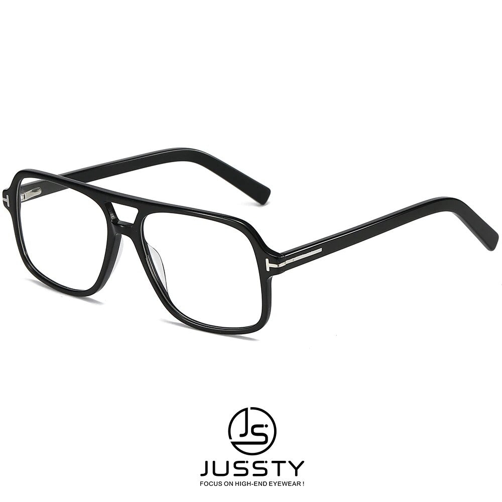JUSSTY Tom Ford Optical Eyeglasses Men Frame Myopia Prescription Glasses Frame Men Luxury Brand Designer Spectacles Acetate 2023