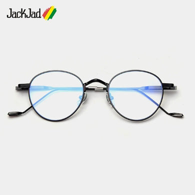 JackJad  Vintage Round Metal Style TOM 21 Plain Glasses Anti Blue Ray Fashion Brand Design Eyewear Frame Eyeglasses ZS52008