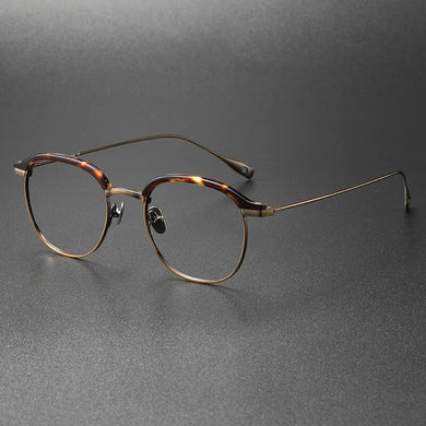 Japan Brand Designer Blanks Vintage Oval Eyebrow Style Titanium Frame Glasses Women Fashion Optical Prescription Lens Eyeglasses