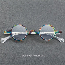 Load image into Gallery viewer, Japan Brand High-end Retro Style Men Small Round Acetate Frame Eyeglasses Women Myopia Circular Optical Glasses For Prescription