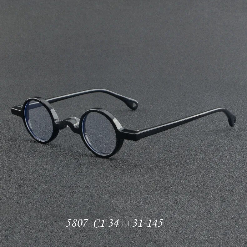 Japan Brand High-end Retro Style Men Small Round Acetate Frame Eyeglasses Women Myopia Circular Optical Glasses For Prescription