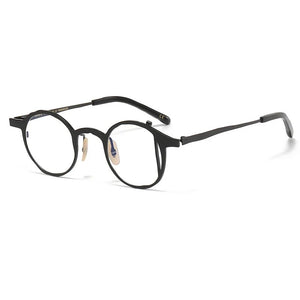 Japan Luxury Brand Designer Men Retro Round Titanium Frame Eyeglasses Women Fashion Irregular Unique Small Circle Lenses Glasses