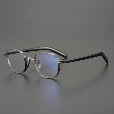 Japan Premium Brand Handmade Men Vintage Square Titanium Frame Eyeglasses Women Retro Acetate Optical Myopia Eyewear Glasses