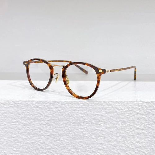 Japanese 7285 Pure Titanium Frame Glasses Men Optical Prescription Eyeglasses Round Women Designer Myopia Eyewear Handmade
