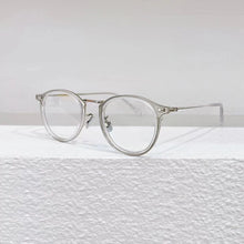 Carica l&#39;immagine nel visualizzatore di Gallery, Japanese 7285 Pure Titanium Frame Glasses Men Optical Prescription Eyeglasses Round Women Designer Myopia Eyewear Handmade