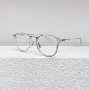 Japanese 7285 Pure Titanium Frame Glasses Men Optical Prescription Eyeglasses Round Women Designer Myopia Eyewear Handmade