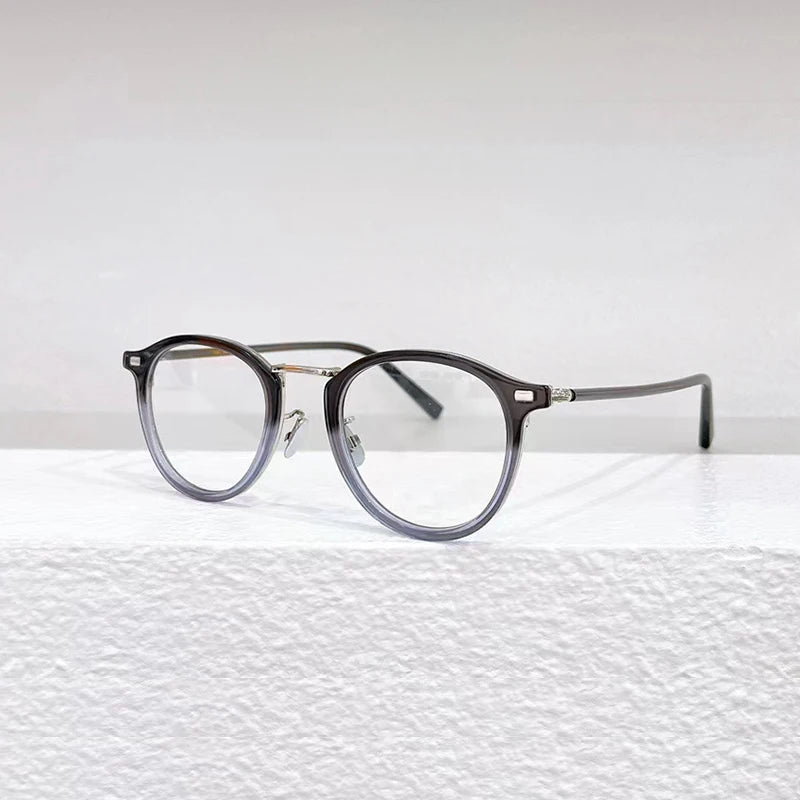 Japanese 7285 Pure Titanium Frame Glasses Men Optical Prescription Eyeglasses Round Women Designer Myopia Eyewear Handmade