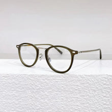 Carica l&#39;immagine nel visualizzatore di Gallery, Japanese 7285 Pure Titanium Frame Glasses Men Optical Prescription Eyeglasses Round Women Designer Myopia Eyewear Handmade