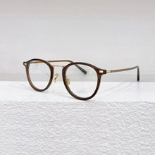 Carica l&#39;immagine nel visualizzatore di Gallery, Japanese 7285 Pure Titanium Frame Glasses Men Optical Prescription Eyeglasses Round Women Designer Myopia Eyewear Handmade