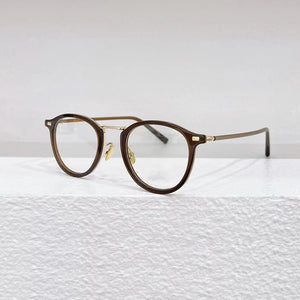 Japanese 7285 Pure Titanium Frame Glasses Men Optical Prescription Eyeglasses Round Women Designer Myopia Eyewear Handmade