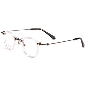 Montature per occhiali da vista poligonali in acetato giapponese Montature da uomo Retro Designer Occhiali di marca fatti a mano da donna Occhiali da vista miopia