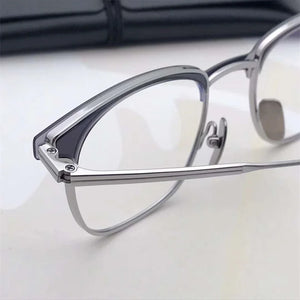 Japanese Brand Blue Light Fuller Titanium Handmade Eyeglasses Ultralight Gafas Oval Myopia Prescription Glasses Frame Men Oculos