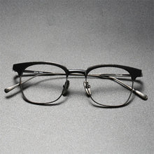 Carica l&#39;immagine nel visualizzatore di Gallery, Japanese Brand Blue Light Fuller Titanium Handmade Eyeglasses Ultralight Gafas Oval Myopia Prescription Glasses Frame Men Oculos