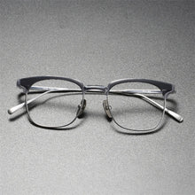 Carica l&#39;immagine nel visualizzatore di Gallery, Japanese Brand Blue Light Fuller Titanium Handmade Eyeglasses Ultralight Gafas Oval Myopia Prescription Glasses Frame Men Oculos