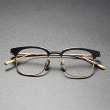 Carica l&#39;immagine nel visualizzatore di Gallery, Japanese Brand Blue Light Fuller Titanium Handmade Eyeglasses Ultralight Gafas Oval Myopia Prescription Glasses Frame Men Oculos