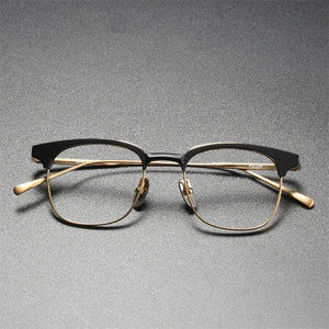 Japanese Brand Blue Light Fuller Titanium Handmade Eyeglasses Ultralight Gafas Oval Myopia Prescription Glasses Frame Men Oculos