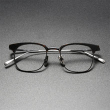 Carica l&#39;immagine nel visualizzatore di Gallery, Japanese Brand Blue Light Fuller Titanium Handmade Eyeglasses Ultralight Gafas Oval Myopia Prescription Glasses Frame Men Oculos