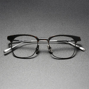 Japanese Brand Blue Light Fuller Titanium Handmade Eyeglasses Ultralight Gafas Oval Myopia Prescription Glasses Frame Men Oculos