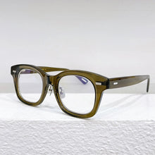 Carica l&#39;immagine nel visualizzatore di Gallery, Marca giapponese DIABLO Montature per occhiali da vista quadrate in acetato spesso Occhiali da vista classici da uomo e da donna in oro nero