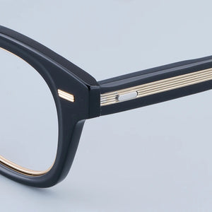 Marca giapponese DIABLO Montature per occhiali da vista quadrate in acetato spesso Occhiali da vista classici da uomo e da donna in oro nero