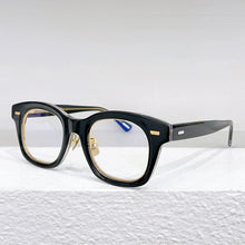 Carica l&#39;immagine nel visualizzatore di Gallery, Marca giapponese DIABLO Montature per occhiali da vista quadrate in acetato spesso Occhiali da vista classici da uomo e da donna in oro nero