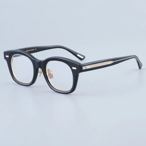 Marca giapponese DIABLO Montature per occhiali da vista quadrate in acetato spesso Occhiali da vista classici da uomo e da donna in oro nero