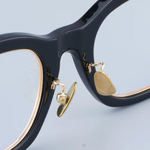 Carica l&#39;immagine nel visualizzatore di Gallery, Marca giapponese DIABLO Montature per occhiali da vista quadrate in acetato spesso Occhiali da vista classici da uomo e da donna in oro nero
