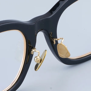 Marca giapponese DIABLO Montature per occhiali da vista quadrate in acetato spesso Occhiali da vista classici da uomo e da donna in oro nero